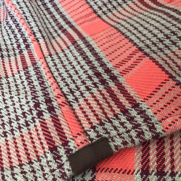 OUTERKNOWN BLANKET SHIRT CORAL GRAPH PLAID - Picture 13 of 13